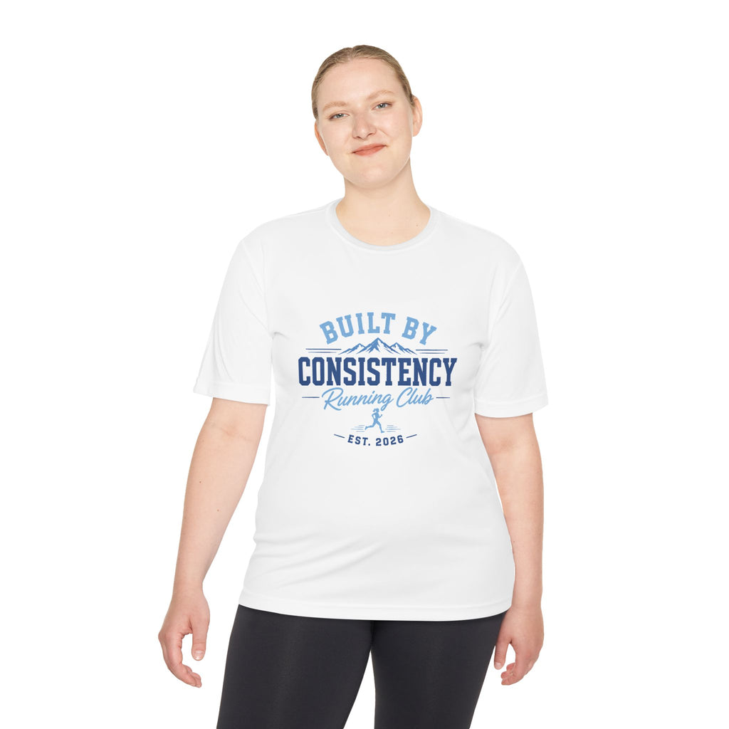 Built By Consistency Running Club Tee — Moisture-Wicking Performance Shirt