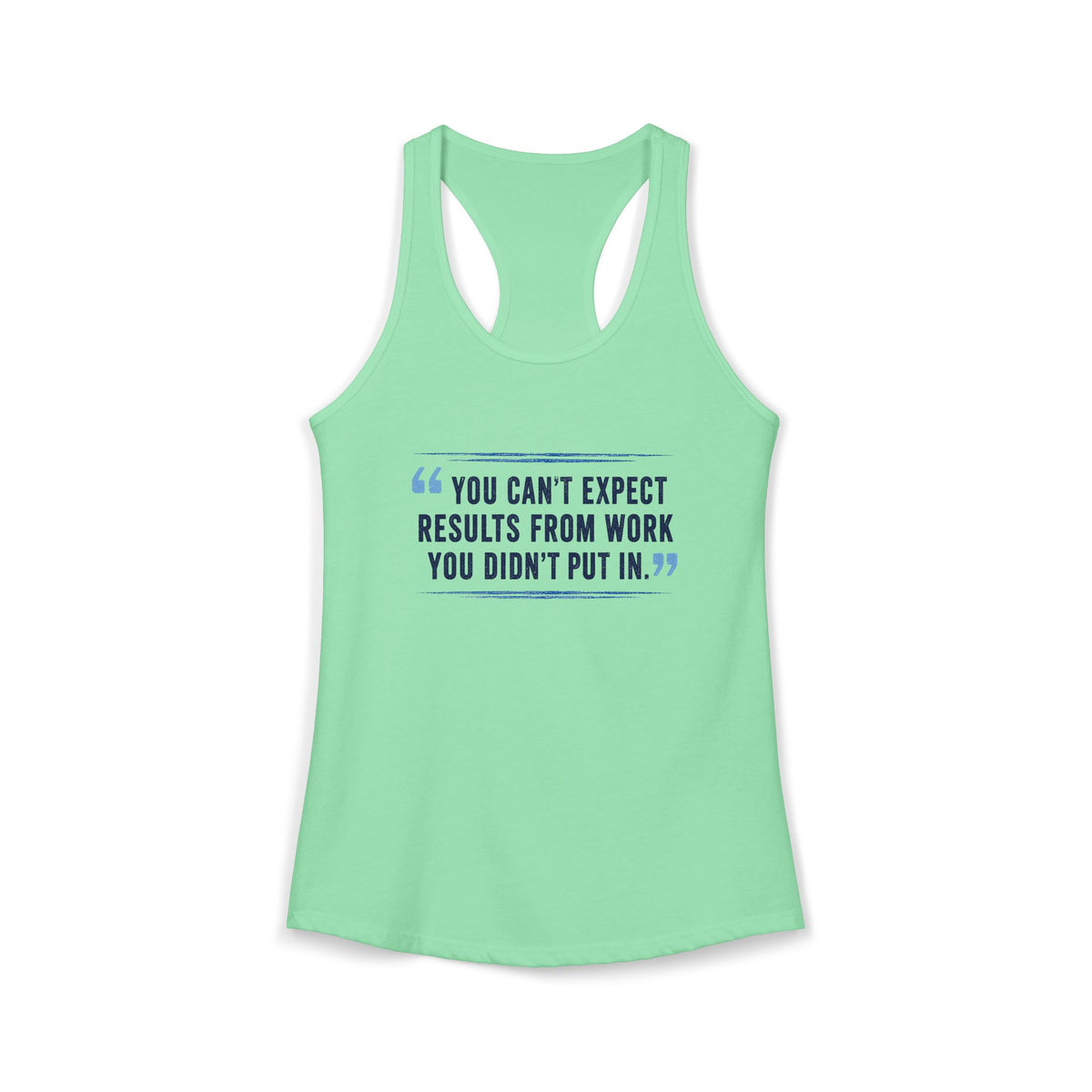 You Can't Expect Results for Work You Didn't Put In Women's Ideal Racerback Tank