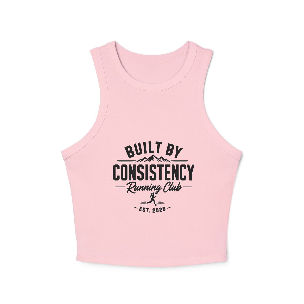 Built by Consistency Running Club Tank Top — Women's Racer Crop