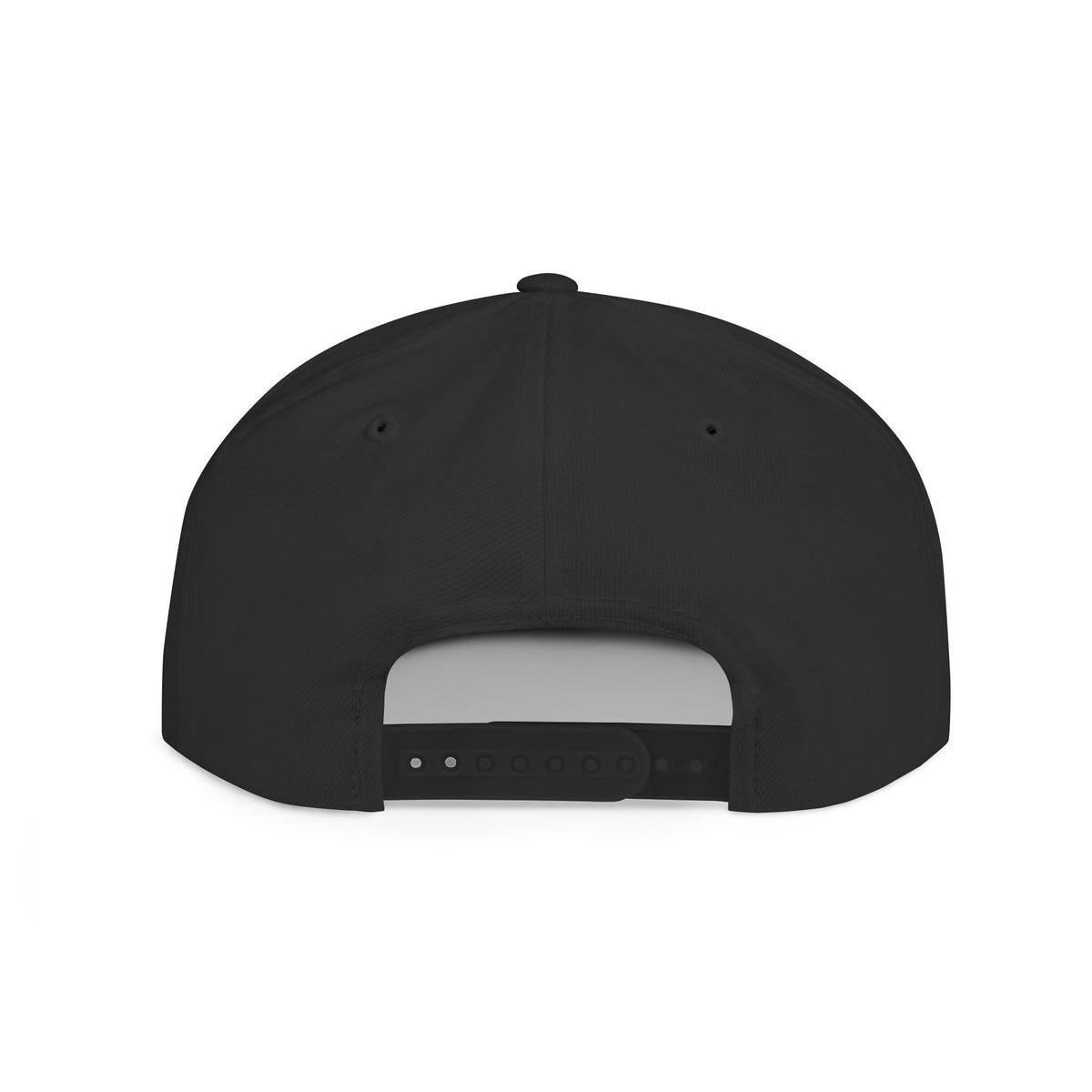 Built by Consistency Flat Bill Snapback Hat — Mountain Logo Adjustable Trucker Cap