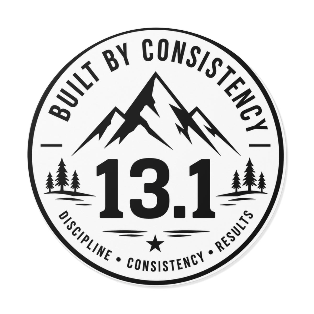 Built by Consistency 13.1 Mile Race Sticker