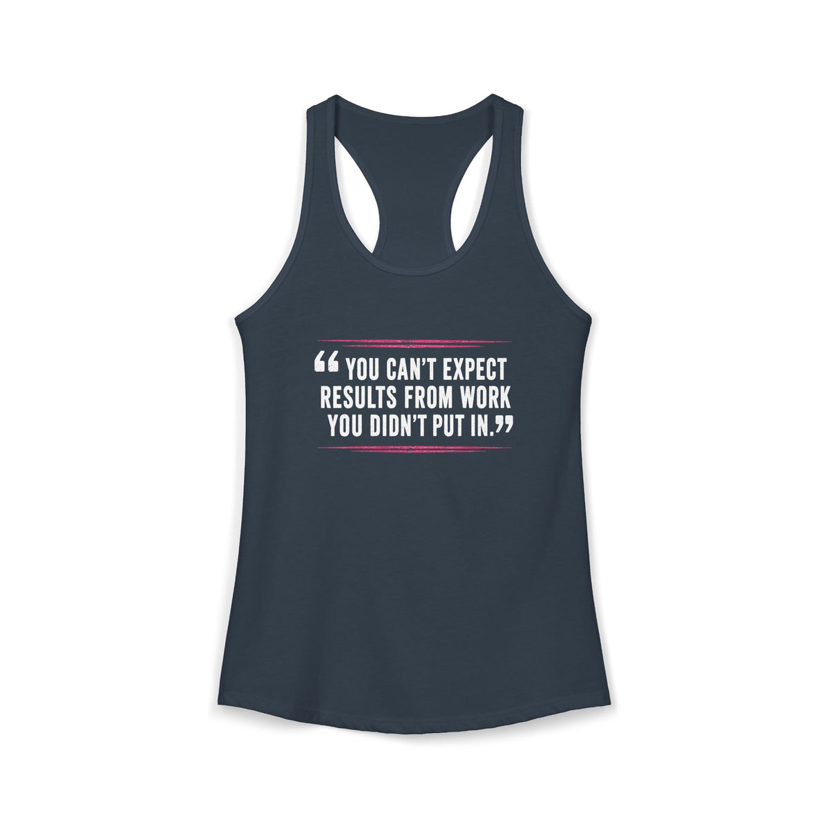 You Can't Expect Results for Work You Didn't Put In Women's Ideal Racerback Tank