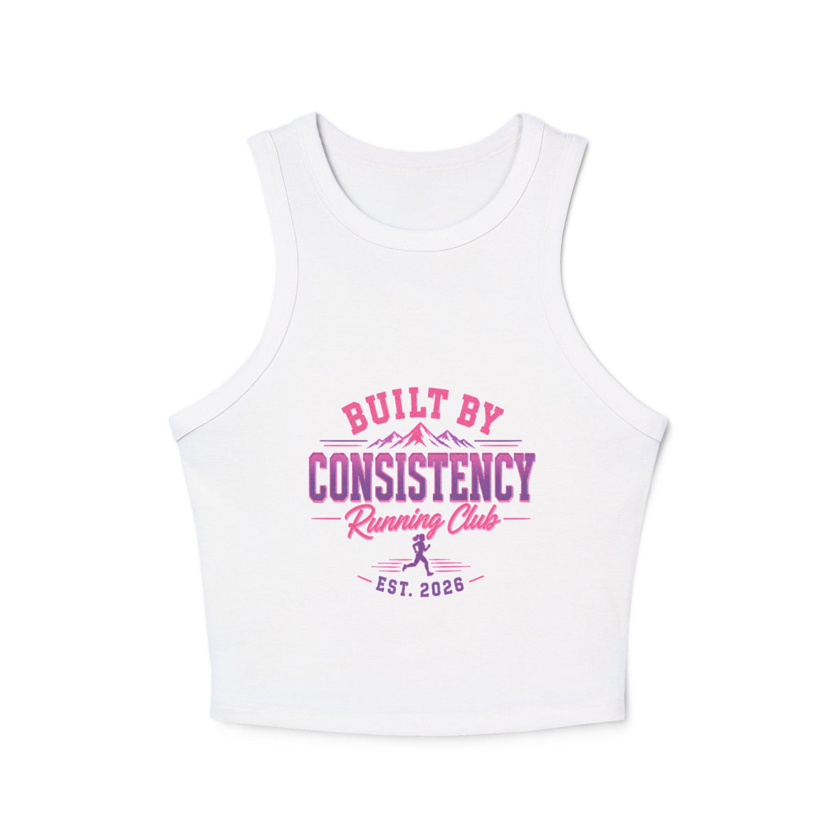 Built by Consistency Running Club Tank Top — Women's Racer Crop