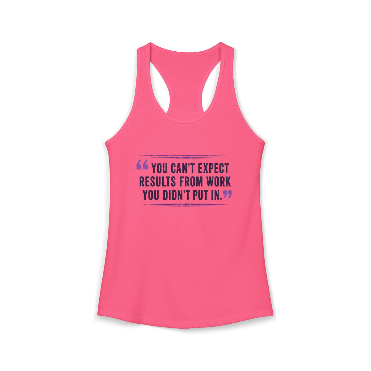 You Can't Expect Results for Work You Didn't Put In Women's Ideal Racerback Tank