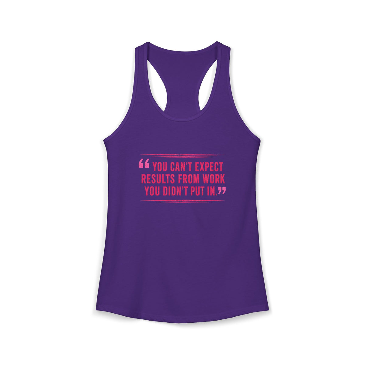You Can't Expect Results for Work You Didn't Put In Women's Ideal Racerback Tank
