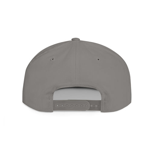 Built by Consistency Flat Bill Snapback Hat — Mountain Logo Adjustable Trucker Cap