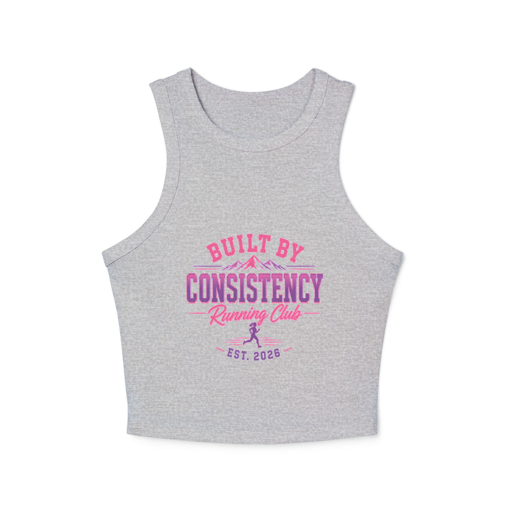 Built by Consistency Running Club Tank Top — Women's Racer Crop