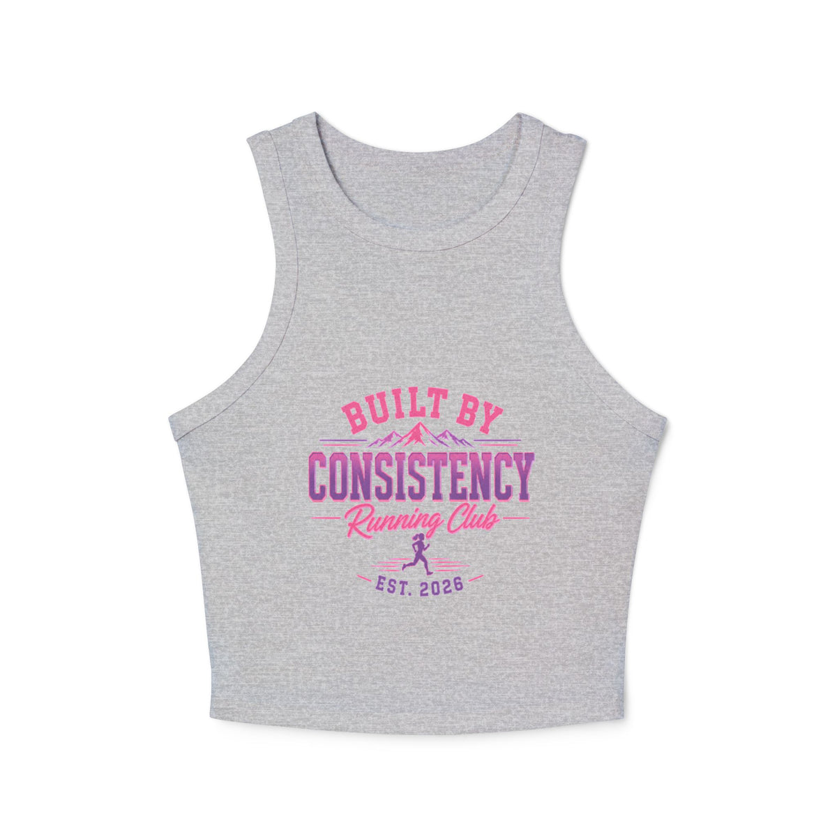 Built by Consistency Running Club Tank Top — Women's Racer Crop
