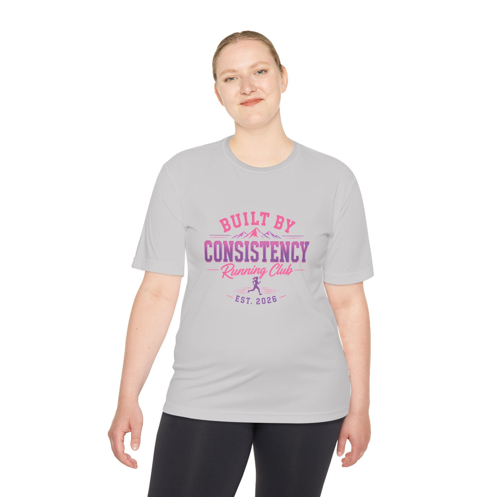 Built By Consistency Running Club Tee — Moisture-Wicking Performance Shirt