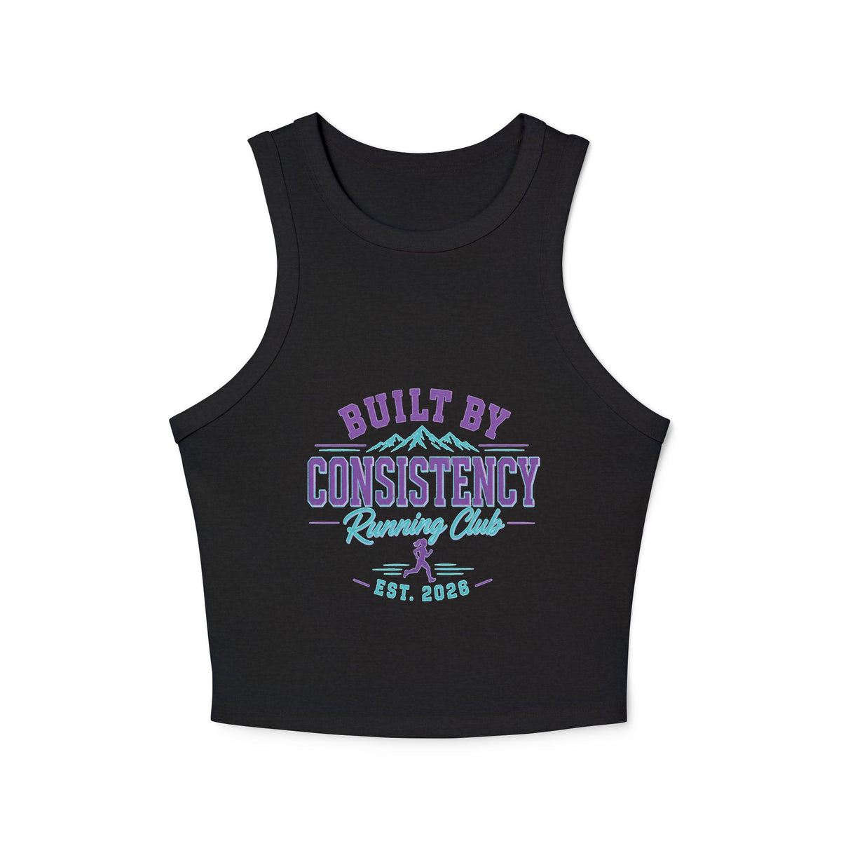 Built by Consistency Running Club Tank Top — Women's Racer Crop