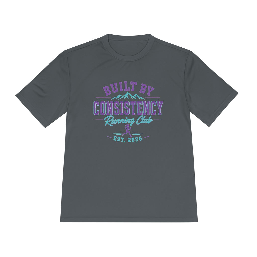Built By Consistency Running Club Tee — Moisture-Wicking Performance Shirt