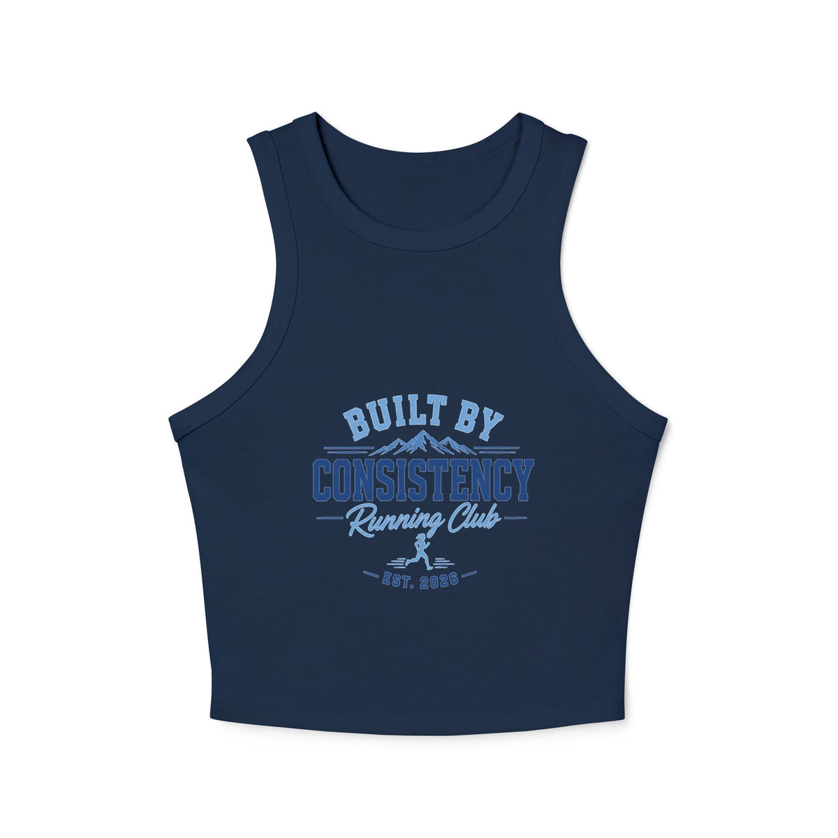 Built by Consistency Running Club Tank Top — Women's Racer Crop