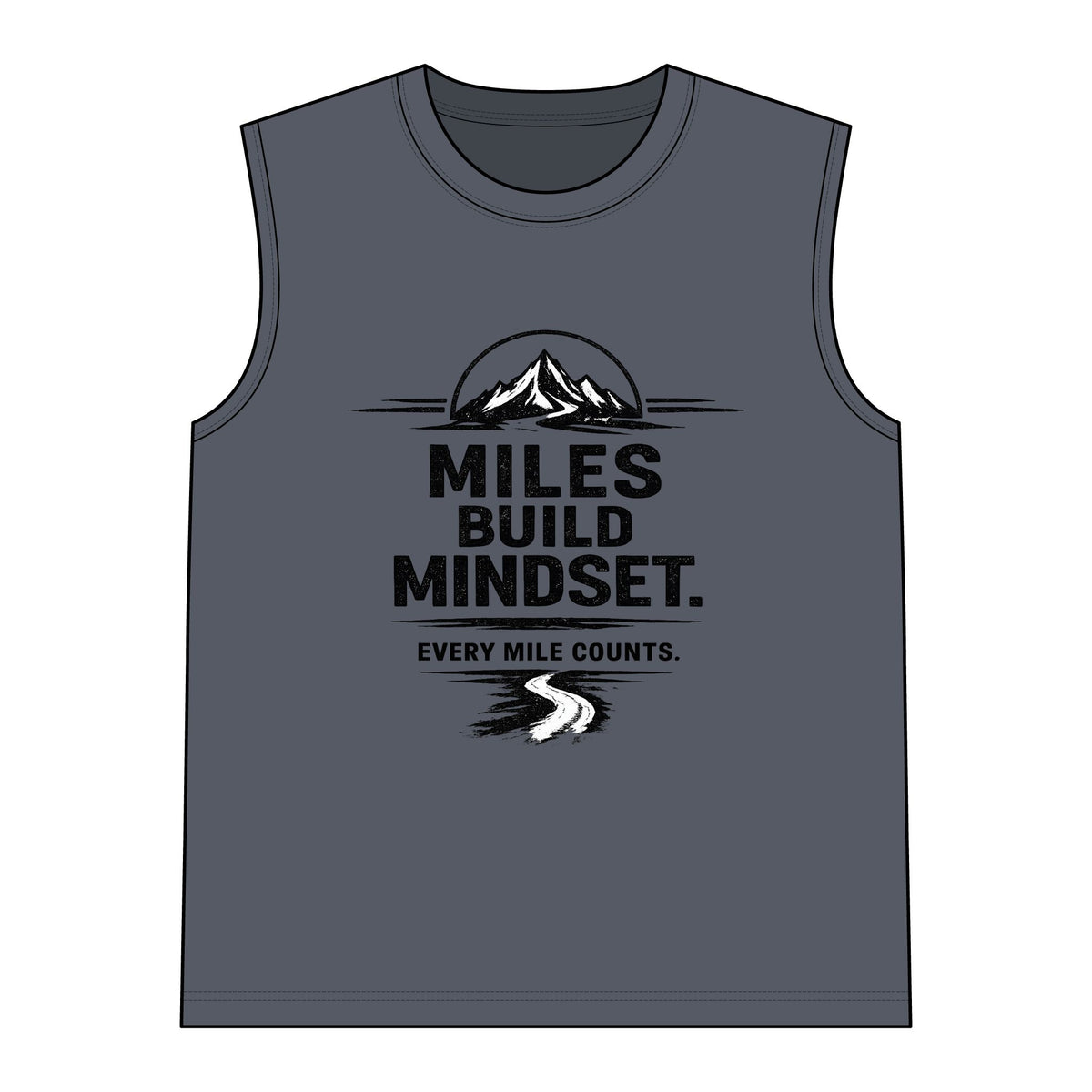 Miles Build Mindset Muscle Tank — Women’s Running Tank Top ("Every Mile Counts")
