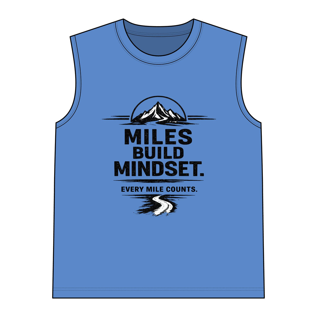 Miles Build Mindset Muscle Tank — Women’s Running Tank Top ("Every Mile Counts")