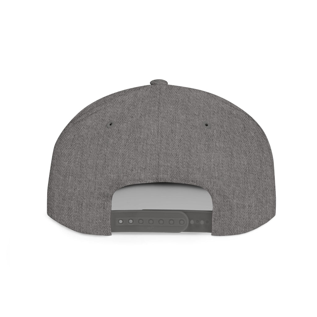 Built by Consistency Flat Bill Snapback Hat — Mountain Logo Adjustable Trucker Cap