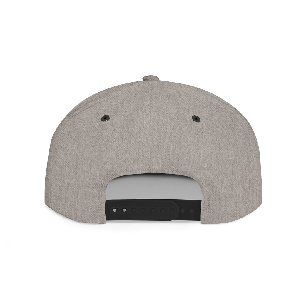 Built by Consistency Flat Bill Snapback Hat — Mountain Logo Adjustable Trucker Cap